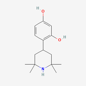 molecular formula C15H23NO2 B14369323 4-(2,2,6,6-Tetramethylpiperidin-4-yl)benzene-1,3-diol CAS No. 90747-14-1