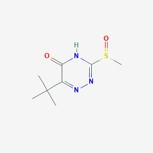 molecular formula C8H13N3O2S B14369364 6-tert-Butyl-3-(methanesulfinyl)-1,2,4-triazin-5(2H)-one CAS No. 90269-26-4