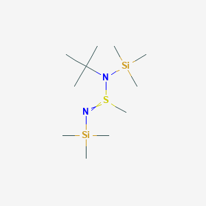 molecular formula C11H30N2SSi2 B14369369 N-tert-Butyl-N,N'-bis(trimethylsilyl)methanesulfinimidamide CAS No. 90210-63-2