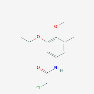 molecular formula C13H18ClNO3 B14369382 2-Chloro-N-(3,4-diethoxy-5-methylphenyl)acetamide CAS No. 90257-24-2