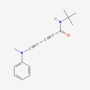 molecular formula C16H18N2O B14369399 N-tert-Butyl-5-[methyl(phenyl)amino]penta-2,4-diynamide CAS No. 90235-58-8