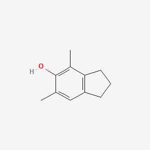 molecular formula C11H14O B14369425 4,6-Dimethylindan-5-ol CAS No. 91969-56-1