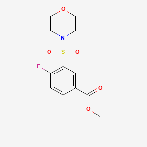 molecular formula C13H16FNO5S B1436943 4-氟-3-(吗啉-4-磺酰基)苯甲酸乙酯 CAS No. 1036688-17-1