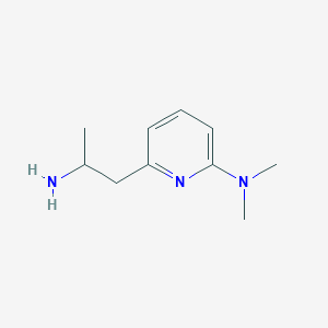 molecular formula C10H17N3 B14369433 6-(2-aminopropyl)-N,N-dimethylpyridin-2-amine 