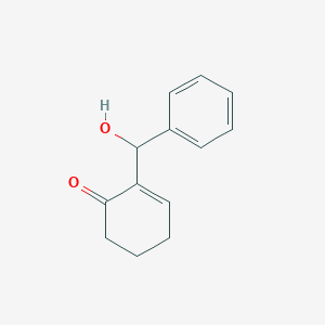 molecular formula C13H14O2 B14369437 2-Cyclohexen-1-one, 2-(hydroxyphenylmethyl)- CAS No. 94348-71-7