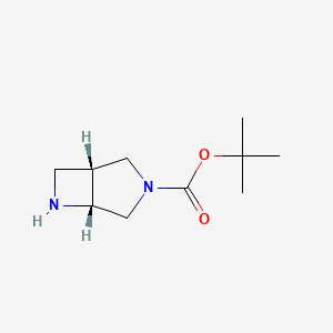 molecular formula C10H18N2O2 B1436944 叔丁基(1R,5R)-3,6-二氮杂双环[3.2.0]庚烷-3-羧酸酯 CAS No. 1419075-97-0