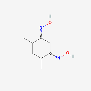 molecular formula C8H14N2O2 B14369506 N,N'-(4,6-Dimethylcyclohexane-1,3-diylidene)dihydroxylamine CAS No. 90275-81-3