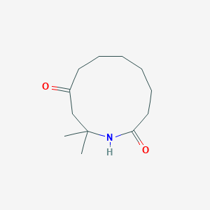 molecular formula C12H21NO2 B14369512 11,11-Dimethyl-1-azacycloundecane-2,9-dione CAS No. 90595-99-6