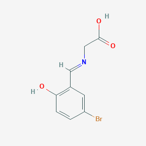 molecular formula C9H8BrNO3 B14369526 Glycine, N-[(5-bromo-2-hydroxyphenyl)methylene]- CAS No. 90237-10-8