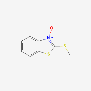 molecular formula C8H7NOS2 B14369559 Benzothiazole, (methylthio)-, 3-oxide CAS No. 91384-86-0