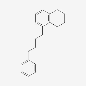 molecular formula C20H24 B14369590 5-(4-Phenylbutyl)-1,2,3,4-tetrahydronaphthalene CAS No. 91198-36-6