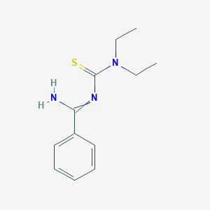 molecular formula C12H17N3S B14369612 N'-(Diethylcarbamothioyl)benzenecarboximidamide CAS No. 90473-88-4