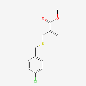 molecular formula C12H13ClO2S B14369617 Methyl 2-({[(4-chlorophenyl)methyl]sulfanyl}methyl)prop-2-enoate CAS No. 93240-67-6