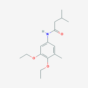 molecular formula C16H25NO3 B14369619 N-(3,4-Diethoxy-5-methylphenyl)-3-methylbutanamide CAS No. 90257-65-1