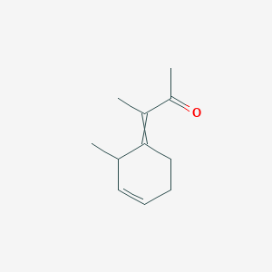 molecular formula C11H16O B14369621 3-(2-Methylcyclohex-3-en-1-ylidene)butan-2-one CAS No. 90213-52-8