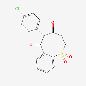 5-(4-Chlorophenyl)-2,3-dihydro-1lambda~6~-benzothiocine-1,1,4,6(5H)-tetrone