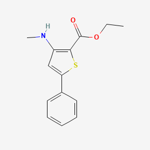 2-Thiophenecarboxylic acid, 3-(methylamino)-5-phenyl-, ethyl ester