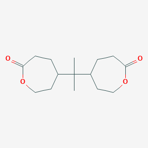 molecular formula C15H24O4 B14369722 2-Oxepanone, 5,5'-(1-methylethylidene)bis- CAS No. 93745-78-9