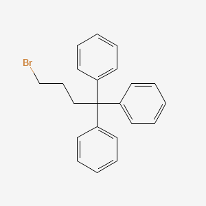 molecular formula C22H21Br B14369749 Benzene, 1,1',1''-(4-bromobutylidyne)tris- CAS No. 90127-93-8