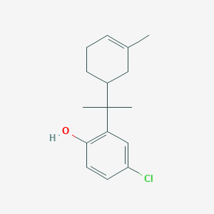 molecular formula C16H21ClO B14369763 4-Chloro-2-[2-(3-methylcyclohex-3-en-1-yl)propan-2-yl]phenol CAS No. 90137-75-0