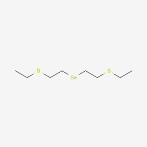 molecular formula C8H18S2Se B14369781 Ethane, 1,1'-selenobis(2-(ethylthio)- CAS No. 90053-43-3