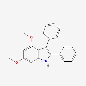 molecular formula C22H19NO2 B14369792 4,6-dimethoxy-2,3-diphenyl-1H-indole CAS No. 91107-10-7