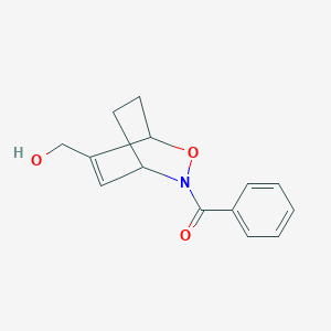 molecular formula C14H15NO3 B14369867 [6-(Hydroxymethyl)-2-oxa-3-azabicyclo[2.2.2]oct-5-en-3-yl](phenyl)methanone CAS No. 92012-03-8