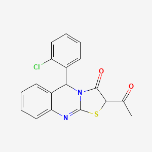 2-Acetyl-5-(2-chlorophenyl)-5H-[1,3]thiazolo[2,3-b]quinazolin-3(2H)-one