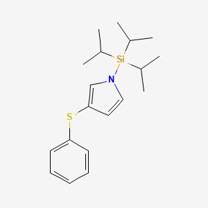 molecular formula C19H29NSSi B14369878 3-(Phenylsulfanyl)-1-[tri(propan-2-yl)silyl]-1H-pyrrole CAS No. 90971-73-6