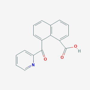 molecular formula C17H11NO3 B14369897 8-(Pyridine-2-carbonyl)naphthalene-1-carboxylic acid CAS No. 90816-23-2