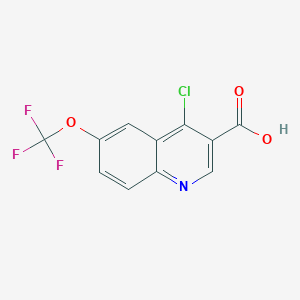 molecular formula C11H5ClF3NO3 B1436990 4-Chloro-6-(trifluoromethoxy)quinoline-3-carboxylic acid CAS No. 2002472-69-5