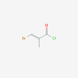 molecular formula C4H4BrClO B14369901 3-Bromo-2-methylprop-2-enoyl chloride CAS No. 92925-47-8