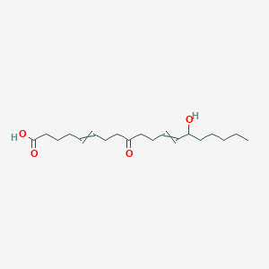 14-Hydroxy-9-oxononadeca-5,12-dienoic acid