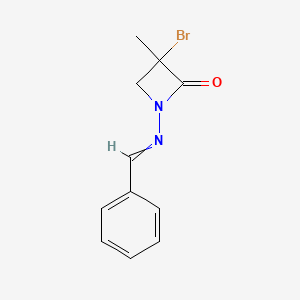 molecular formula C11H11BrN2O B14369946 1-(Benzylideneamino)-3-bromo-3-methylazetidin-2-one CAS No. 93623-83-7