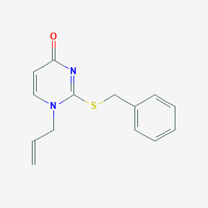 molecular formula C14H14N2OS B14369953 2-(Benzylsulfanyl)-1-(prop-2-en-1-yl)pyrimidin-4(1h)-one CAS No. 92245-34-6