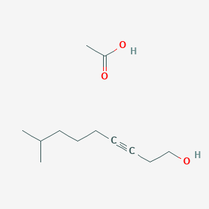 molecular formula C12H22O3 B14369954 Acetic acid;8-methylnon-3-yn-1-ol CAS No. 90368-91-5