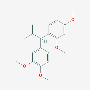 molecular formula C20H26O4 B14369957 Benzene, 1-[1-(3,4-dimethoxyphenyl)-2-methylpropyl]-2,4-dimethoxy- CAS No. 89950-18-5