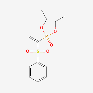 molecular formula C12H17O5PS B14369982 Diethyl [1-(benzenesulfonyl)ethenyl]phosphonate CAS No. 90909-74-3