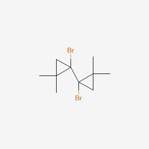 molecular formula C10H16Br2 B14369993 1,1'-Dibromo-2,2,2',2'-tetramethyl-1,1'-bi(cyclopropane) CAS No. 91737-73-4