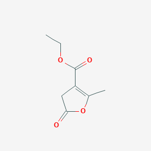 molecular formula C8H10O4 B14370001 Ethyl 2-methyl-5-oxo-4,5-dihydrofuran-3-carboxylate CAS No. 90832-90-9