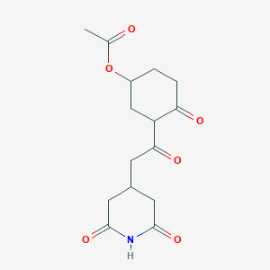 3-[(2,6-Dioxopiperidin-4-yl)acetyl]-4-oxocyclohexyl acetate