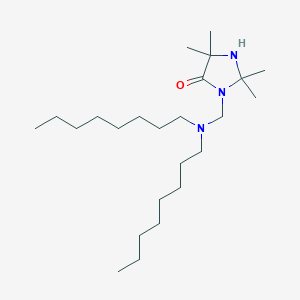 molecular formula C24H49N3O B14370039 3-[(Dioctylamino)methyl]-2,2,5,5-tetramethylimidazolidin-4-one CAS No. 90577-96-1