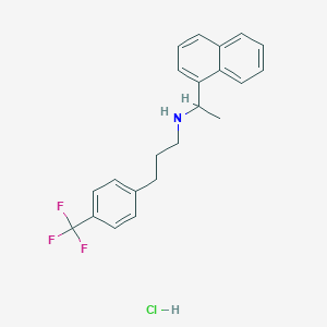 molecular formula C22H23ClF3N B1437004 (R)-N-(1-(Naphthalen-1-yl)ethyl)-3-(4-(trifluoromethyl)phenyl)propan-1-amine hydrochloride CAS No. 1428118-39-1