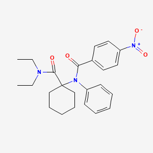 molecular formula C24H29N3O4 B14370041 N-[1-(Diethylcarbamoyl)cyclohexyl]-4-nitro-N-phenylbenzamide CAS No. 90806-72-7