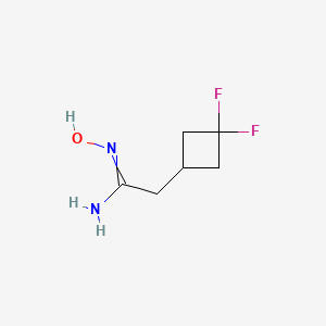 molecular formula C6H10F2N2O B1437005 2-(3,3-Difluorocyclobutyl)-N-hydroxyacetimidamide CAS No. 1868894-80-7