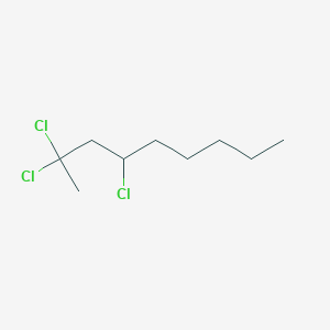 molecular formula C9H17Cl3 B14370055 2,2,4-Trichlorononane CAS No. 90279-03-1