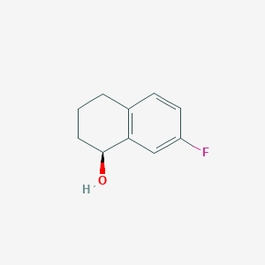 molecular formula C10H11FO B1437008 (1S)-7-fluoro-1,2,3,4-tetrahydronaphthalen-1-ol CAS No. 1083302-30-0