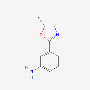 molecular formula C10H10N2O B1437011 3-(5-甲基-1,3-恶唑-2-基)苯胺 CAS No. 1082398-99-9
