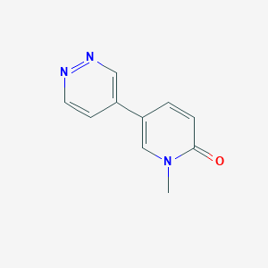 molecular formula C10H9N3O B14370116 1-Methyl-5-(pyridazin-4-yl)pyridin-2(1H)-one CAS No. 90024-20-7