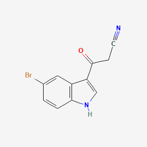 molecular formula C11H7BrN2O B1437012 3-(5-溴-1H-吲哚-3-基)-3-氧代丙腈 CAS No. 1020722-10-4